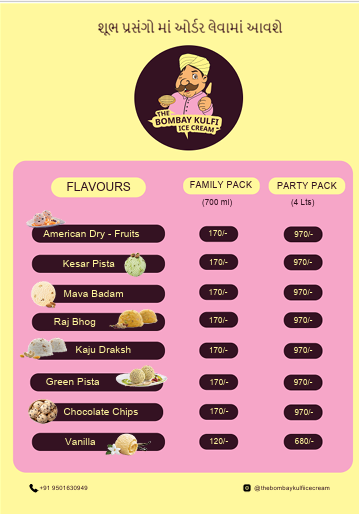 The Bombay Kulfi Ice Cream - Nikol
