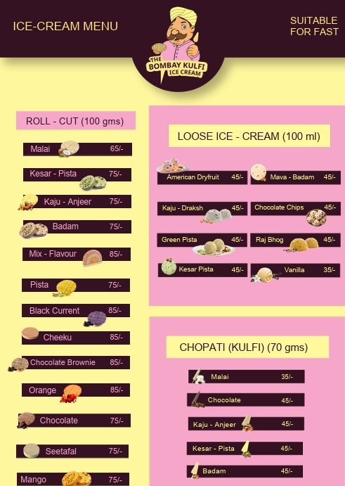 The Bombay Kulfi Ice Cream - Nikol