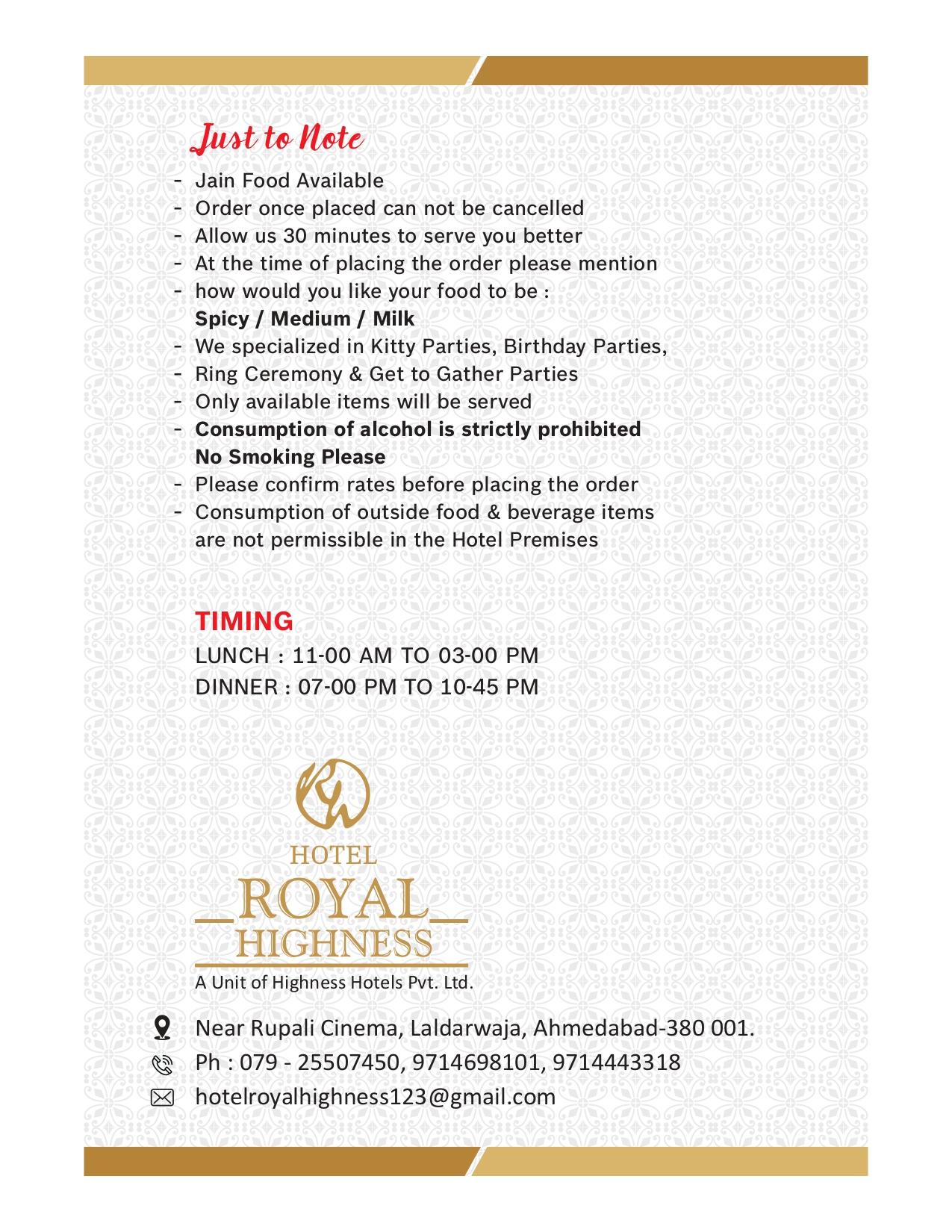 Hotel Royal Highness - Lal Darwaja